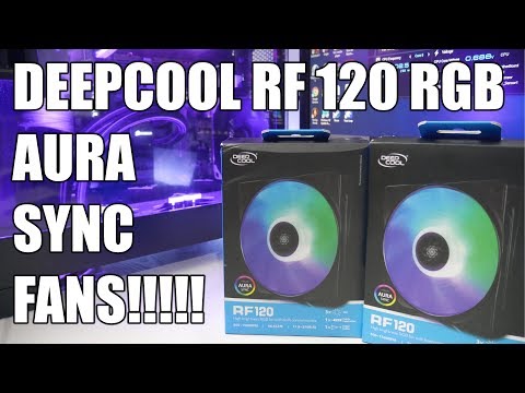 DEEPCOOl RF120 RGB Aura Sync Fans - Unboxing + Controller And Sync Modes