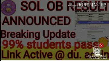 DU SOL OPEN BOOK EXAM RESULT OUT/DU SOL ASSIGNMENT RESULTS 2020/DU RESULT/SOL RESULT/REGULAR RESULT