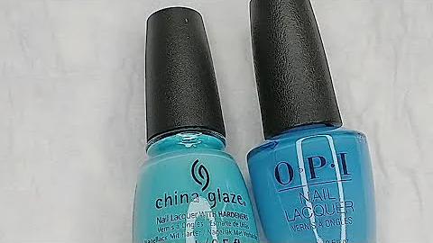 Are they dupes? China Glaze Cuba Diving vs OPI No Room 4 the blues