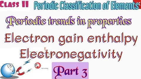 Periodic trends in physical properties|Electron gain enthalpy|Electronegativity|Class 11|Malayalam