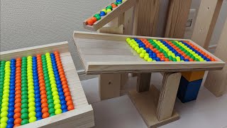 Marble Run Race ☆ DIY seesaw + Bornelund + HABA + Small Carpenter