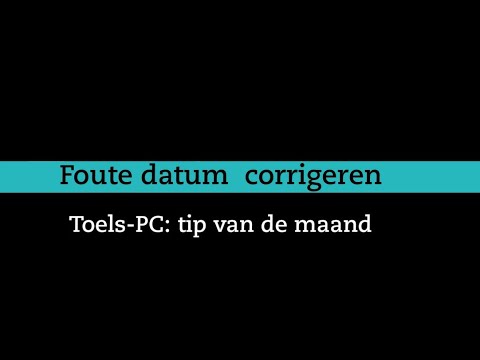 Video: Een Onjuiste Datum In Een Werkboek Corrigeren