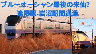 ブルーオーシャン最後の来仙？特急ひたち13号通過