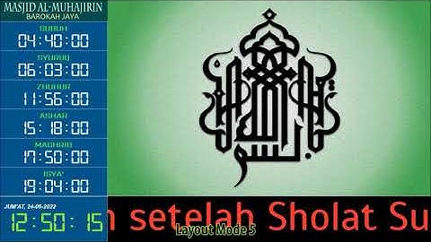 Pilihan layout AIZ Web TV Jadwal Waktu Sholat Masjid Display TV LCD/LED yang bisa di set & dipilih