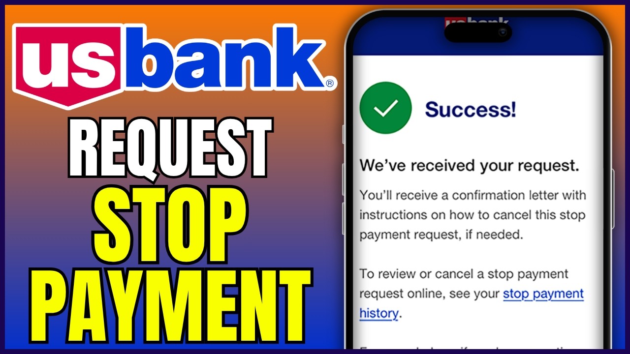 How to Request a Stop Payment with US Bank (Step-by-Step Guide) - YouTube