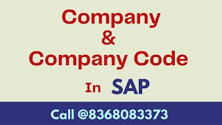 Company & Company Code in SAP | Sap Cubix