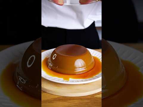 材料3つ！ボウルそのまま巨大プリン作り方！#food