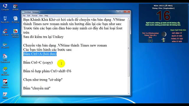 Cách đổi văn bản từ vntime sang time new roman năm 2024