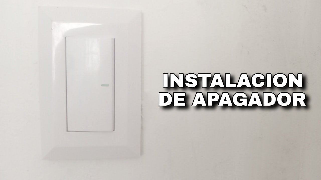 COMO INSTALAR UN APAGADOR DE LUZ ELECTRICA - YouTube