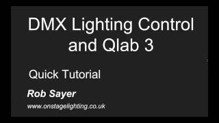 QLab 3 to LXConsole DMX Lighting Control / OSC