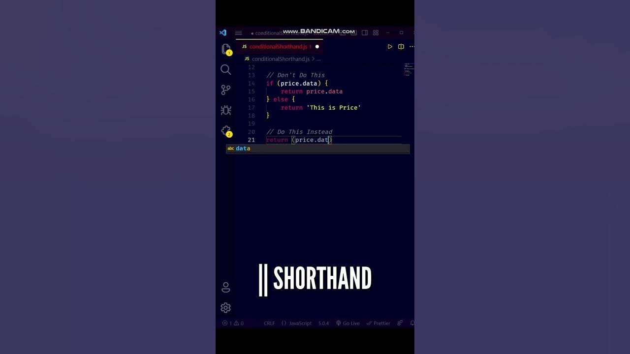 😋😋 Amazing Conditional Shorthand with Objects in JavaScript #shorts # ... image.