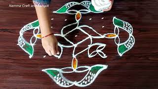 9X3X3 Dot Rangolisimple And Easy Rangoliಸಲಭವಗ ಬಡಸವ ಚಕಕ ರಗಲChukki Rangolirangoli 2026