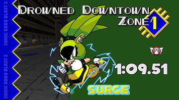 SRB2 v2.2.10 - Drowned Downtown Zone 1 in 1:09.51 (Surge)