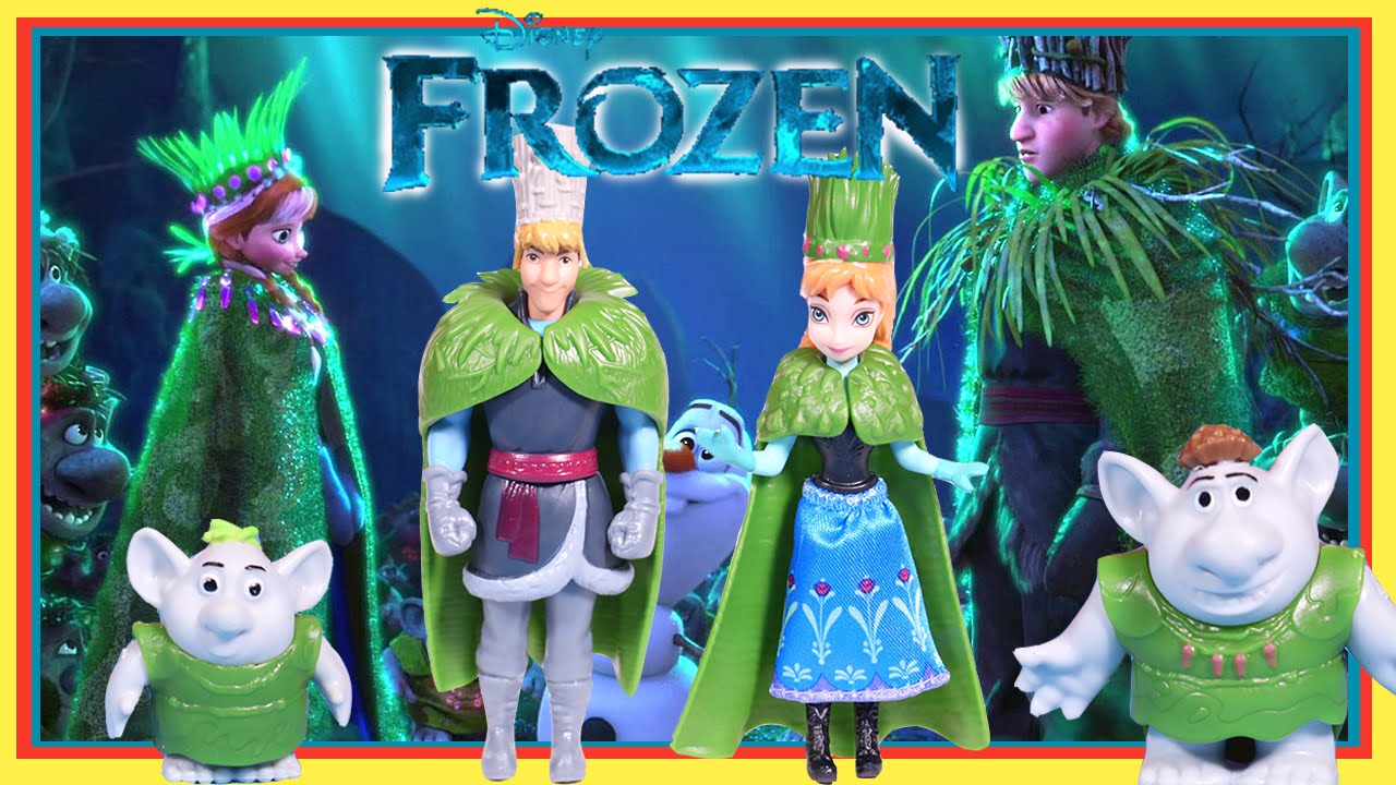 Disney Frozen Troll Wedding Gift Set with Kristoff, Princess Anna & 2 Trolls Just Married
