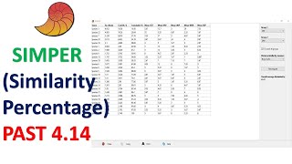 Simper Similarity Percentage Multivariate Ysis Past 4.14