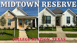 NEW CONSTRUCTION HOMES| 2 HOUSE TOURS | MIDTOWN RESERVE #collegestation #texas