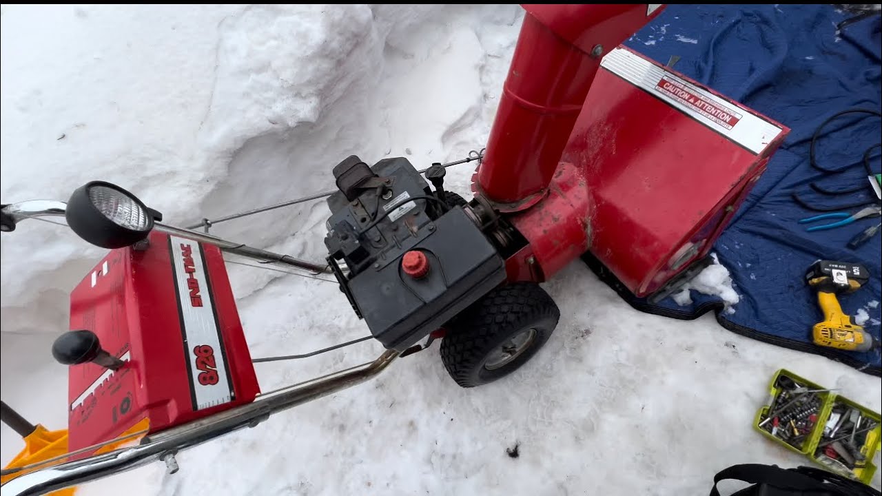 How to replace belt on MTD snow thrower YouTube