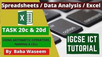 IGCSE ICT Spreadsheets/Data analysis Task 20c and 20d