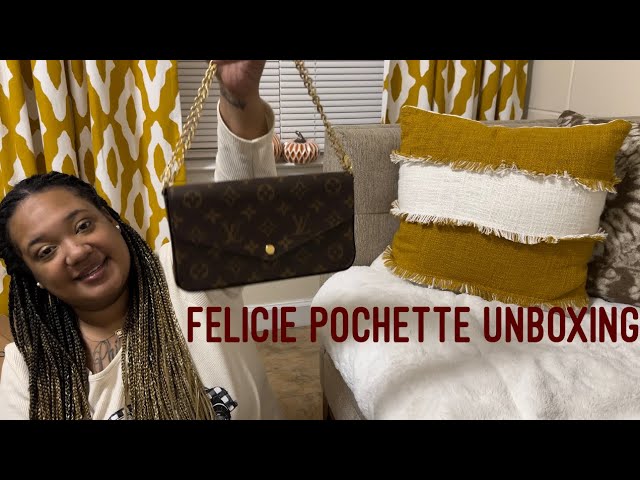 unbox my first lv purchase 🤍 felicie pochette in turtle dove, so exci