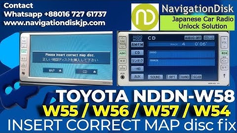 TOYOTA NDDN-W58 map disc download available to fix Insert correct map disc error solution online