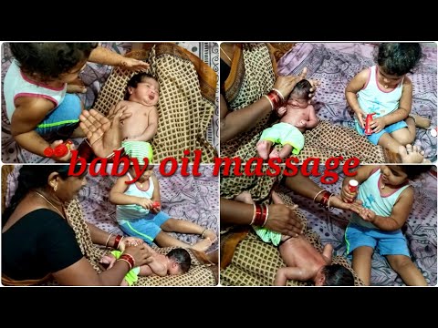 baby first massage 💆‍♂️ || #trending #viral #video #baby #massage #happy