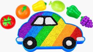 Satisfying Video | Rainbow Bathtub into Glitter Slime Pool Mixing ASMR