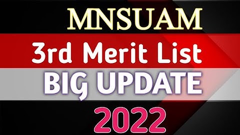Muhammad Nawaz Sharif University of Agriculture Multan 3rd Merit List Update 2022 BS Programs