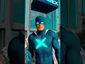 Супергерой валют Superhero "Captain Exchange" in navy blue (#0A1E3C) suit with cyan (#00D9FF) light