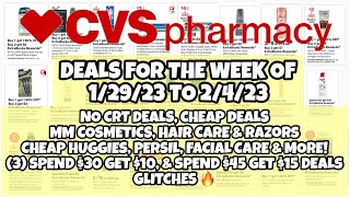 CVS deals 1/29-2/4 | No CRT & Easy MM deals | Cheap Huggies, Persil & more!| Spend $30 & $45 deals🔥