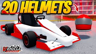 All 20 Racing Helmets Locations In Karting Event Of Vehicle Legends Roblox