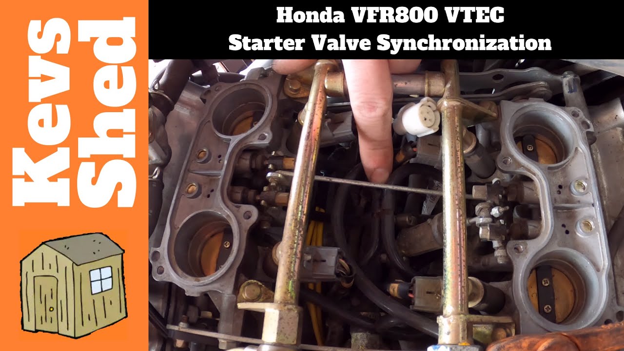 Синхронизация клапана стартера Honda VFR800 VTEC