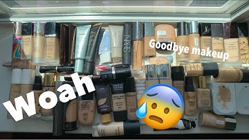 MAKEUP DECLUTTER | FOUNDATION, CONCEALER, SETTING POWDERS/SPRAYS