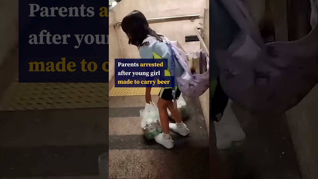 Hong Kong police arrest parents of 10-year-old girl made to carry bags of beer