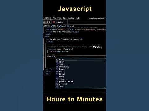 How to convert Hours to Minutes? 🧐 #javascript #programming - YouTube