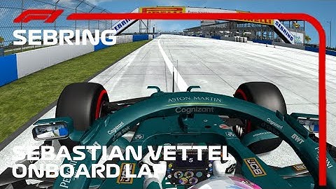 F1 2021 Sebastian Vettel Onboard Lap Sebring | RFactor F1 2021 (Rfactor F1TV HUD)