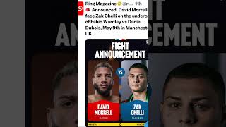 David Morrell vs Zak Chelli el 9 de mayo en Manchester #boxeo #morrell #cuba