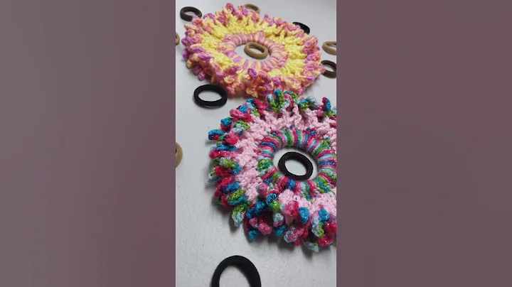 Crochet fancy frilly scrunchie #crochet #scrunchies #diy #shorts