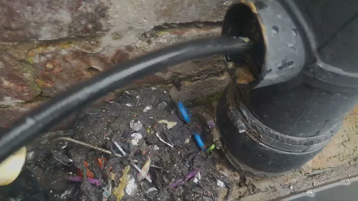 Drain nightmare, clogged drain with ultra satisfying unblock #blockeddrains #drainnightmare #sewage