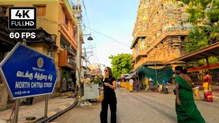 Madurai City Tour 🔥 Part 5 🔥 Meenakshi Amman Kovil Area 🔥 Meenakshi Temple  🔥 [4K UHD] 🔥 60 FPS
