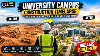 From Empty Land to a World-Class University | Complete Construction Timelapse