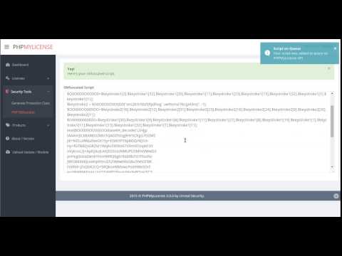 PHPMyLicense v3.0 DEMO Video