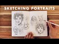 drawing portraits in my sketchbook ✷ ART HABIT 03
