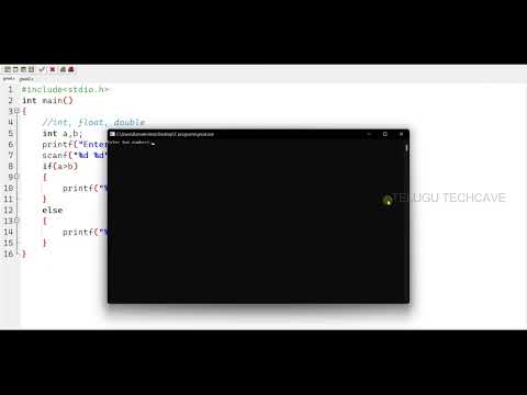 C Program to Find the Largest of Two Numbers || Explained in Telugu || by TeluguTechCave