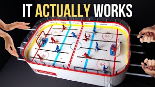 Table Hockey Made From Cardboard