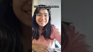 Day 7 of Learning ASL ✨ Today I learned: School 🏫, Class 📚, Book 📖, Learn 🧠, Teach 👩🏫, Teacher 🍎