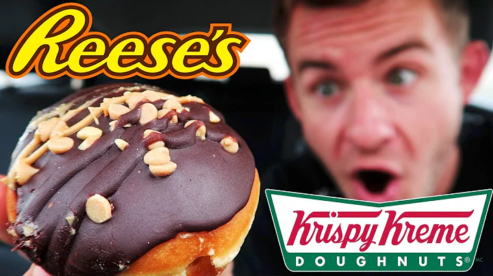 KRISPY KREME'S REESES PB CUP DOUGHNUT! (ALL NEW)