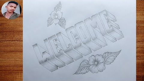 How To Draw Welcome In 3d letters। 3D में Welcome कैसे लिखे। Welcome 3D Drawing।