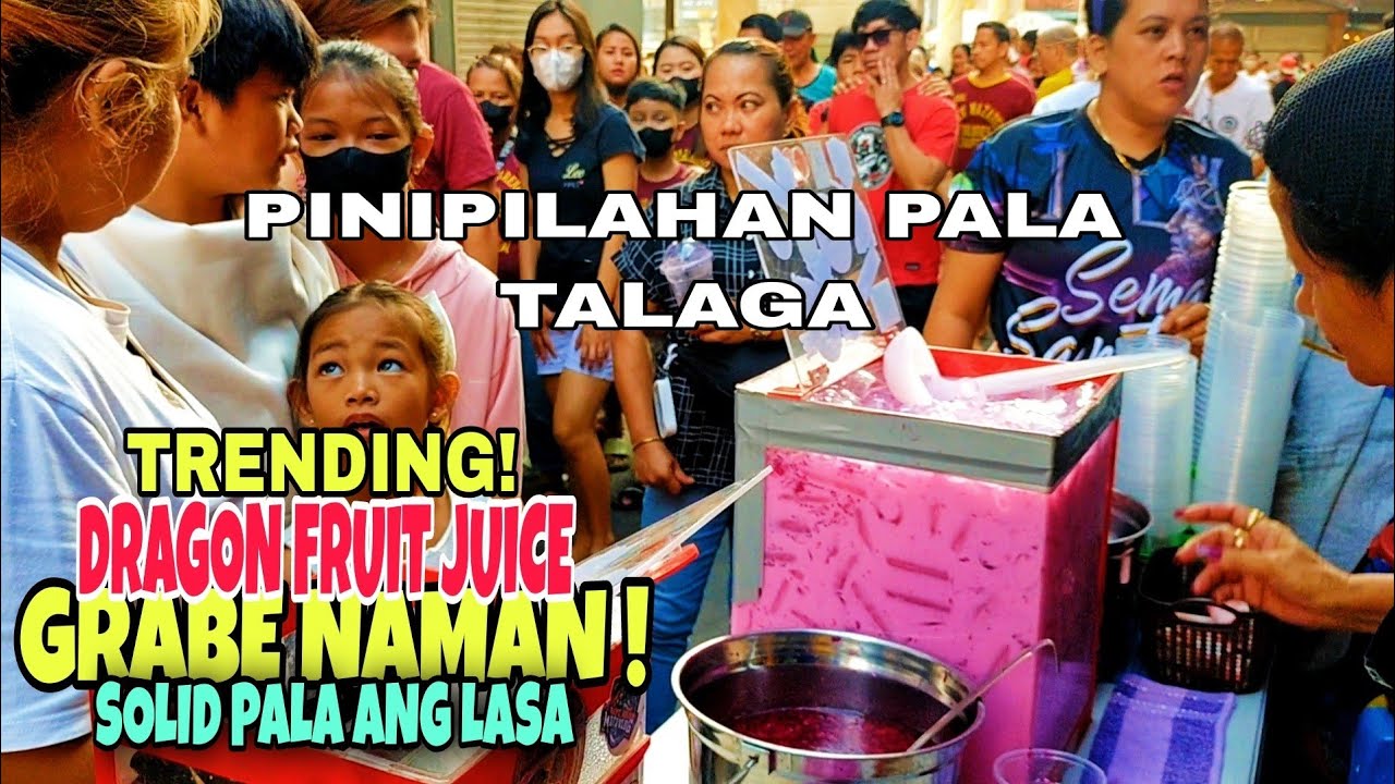 TRENDING ! DRAGON FRUIT JUICE SA QUIAPO QUIAPO STREET FOOD ERHIC TV