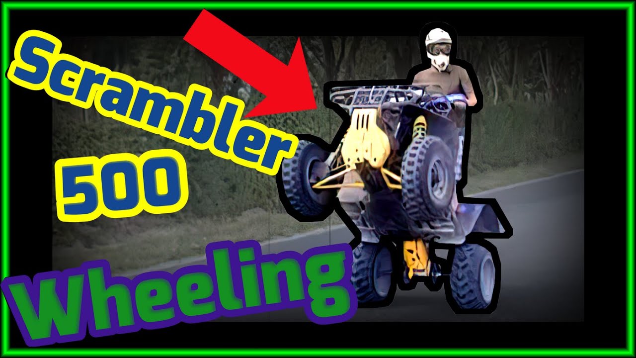 Balade en Quad Wheeling Polaris Scrambler 500 4x4 teste masselottes