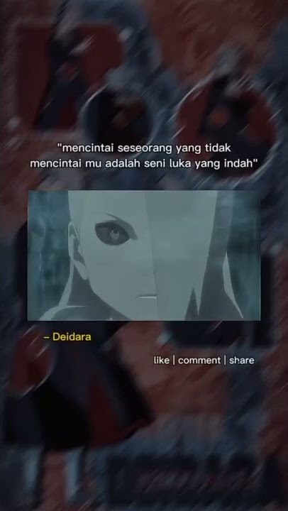 story wa anime kata kata sad Deidara